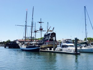 Two of the tour boats competing for tourist dollars at the St. Augustine Municipal Marina.