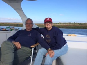 Blue skies brought out big smiles for Cliff and Ann and the whole crew.  Tea Kettle Creek is remote, protected and peaceful.