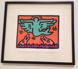 The Keith Haring prints in the exhibit all featured images of dolphin.  A good spot to tell you that we've seen them all along our ICW travels.  More about them in tomorrow's post!