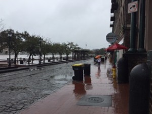 A drippy day along the river in Charleston.  But lunch at Vic's on the River was a bright spot!