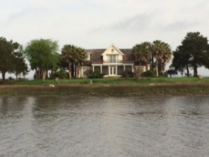 We passed this house situated on a very narrow spit of land along the ICW.  Our remoteness in Arkansas has absolutely nothing on these folks!