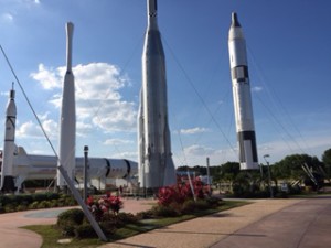 The "Rocket Garden" provides a visual history of America's space quest. 