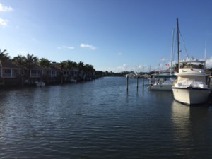 Here's the view from the aft.  A cute story about Vero Beach:  It's nickname is Velcro Beach because so many ICW travelers get to this point and stick.