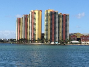 The first of MANY mega hi-rises we saw along the ICW on our way to Ft. Lauderdale.