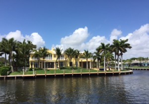 Here's another mega-house stretched out along prime ICW real estate.