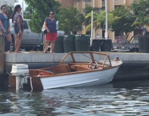 This little gem proves that big isn't necessarily better.  Believe me, the work involved in keeping a wooden boat looking this good is incredible.