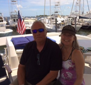 Carolyn and Cliff enjoying the breezes on top deck.